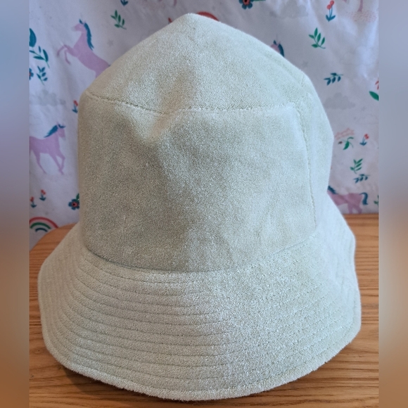NWOT Lack Of Color Mint Neutral Boho Casual Cotton Terry Cloth Bucket Hat SZ M/L - Picture 2 of 6